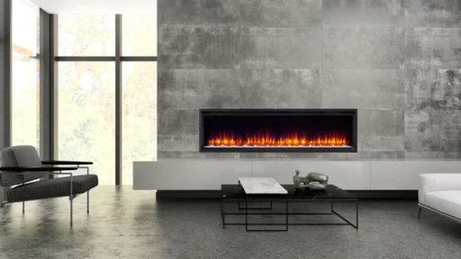 Allusion Platinum Wall-Mounted Linear Fireplace - Image 5